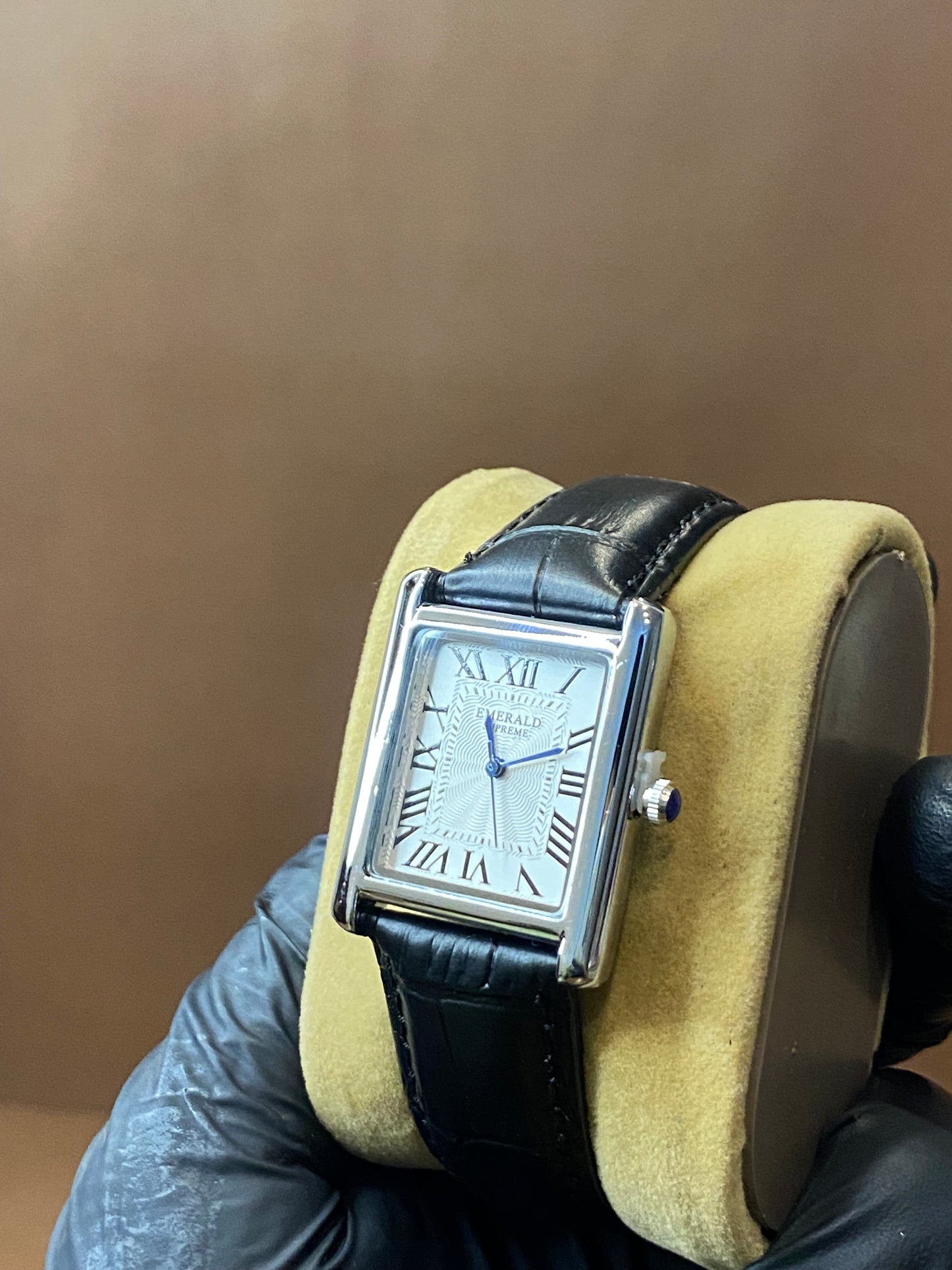 EMERALD SUPREEM | CARTIER STYLE | TANK DESIGN | PREMIUM LEATHER STRAP | QUARTZ MOVEMENT | METAL CASE