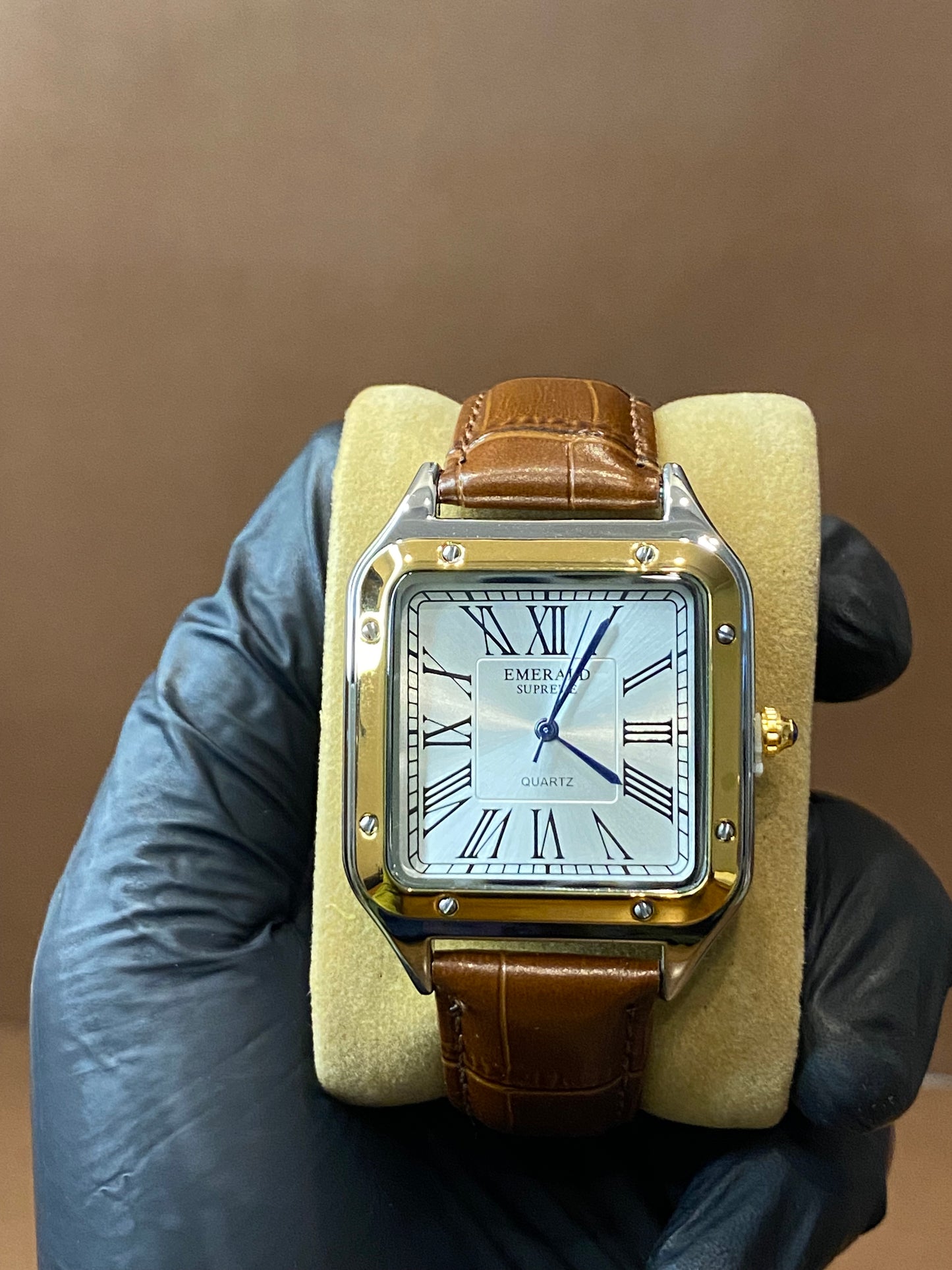 EMERALD SUPREEM | CARTIER STYLE | OLD MONEY DESIGN | PREMIUM LEATHER STRAP | QUARTZ MOVEMENT | METAL CASE