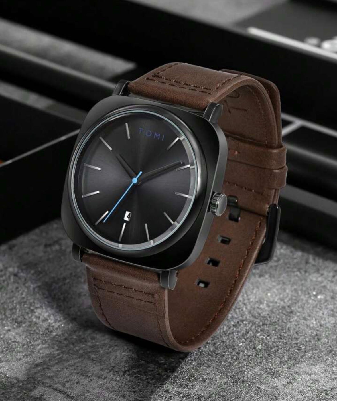 TOMI ORIGINAL |BROWN EDITION | PREMIUM LEATHER STRAPS | WITH COMPLETE PACKAGING | WORKING