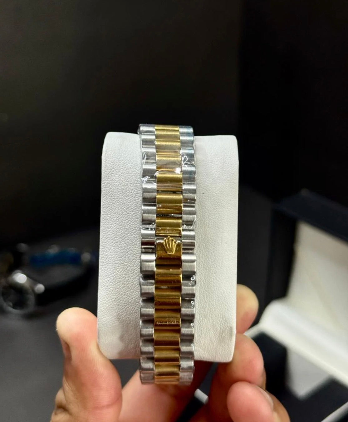 ROLEX SKY DEWELLER | QUARTZ | MASTER LOCK | TWO TONE WITH GREEN