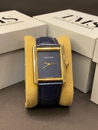 CARTIER TANK | METAL CASE | PREMIUM QUALITY LEATHER STRAP