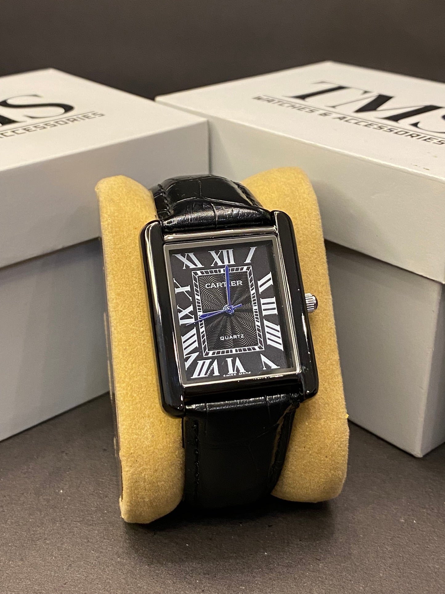 CARTIER TANK | METAL CASE | PREMIUM QUALITY LEATHER STRAP