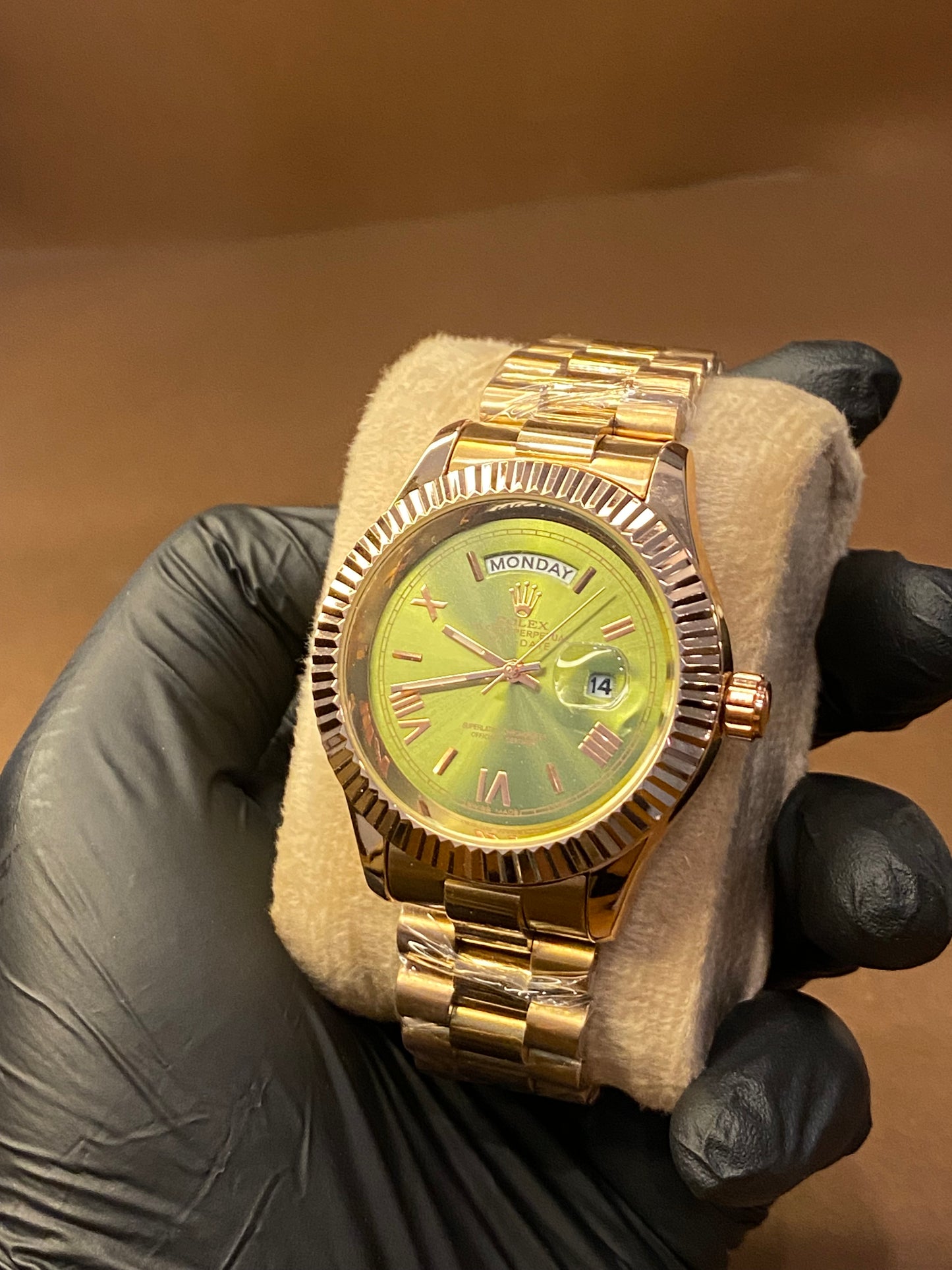 ROLEX ROSE GOLD EDITION | STAINLESS STEAL | DAYNDATE WORKING |