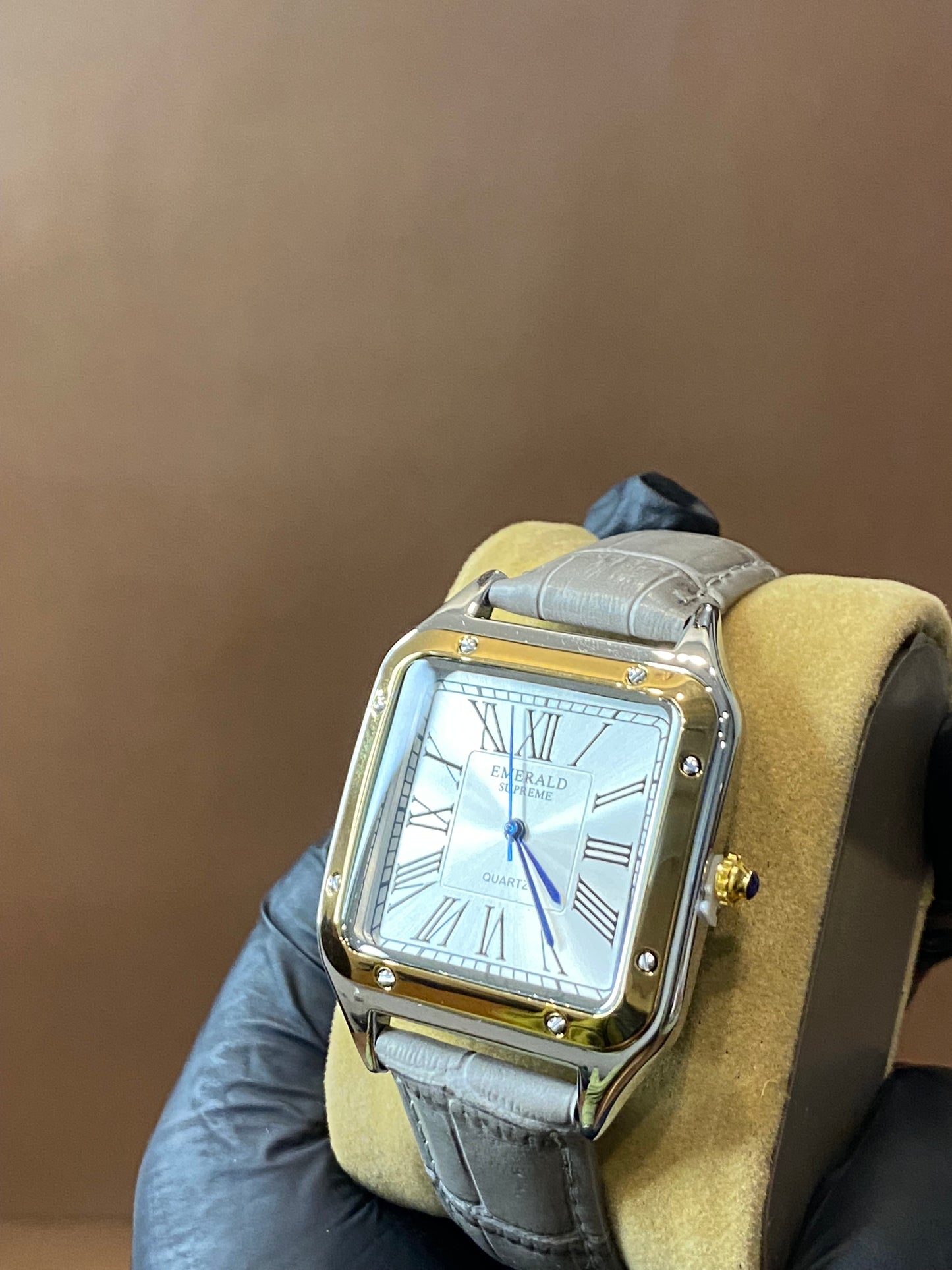 EMERALD SUPREEM | CARTIER STYLE | OLD MONEY DESIGN | PREMIUM LEATHER STRAP | QUARTZ MOVEMENT | METAL CASE