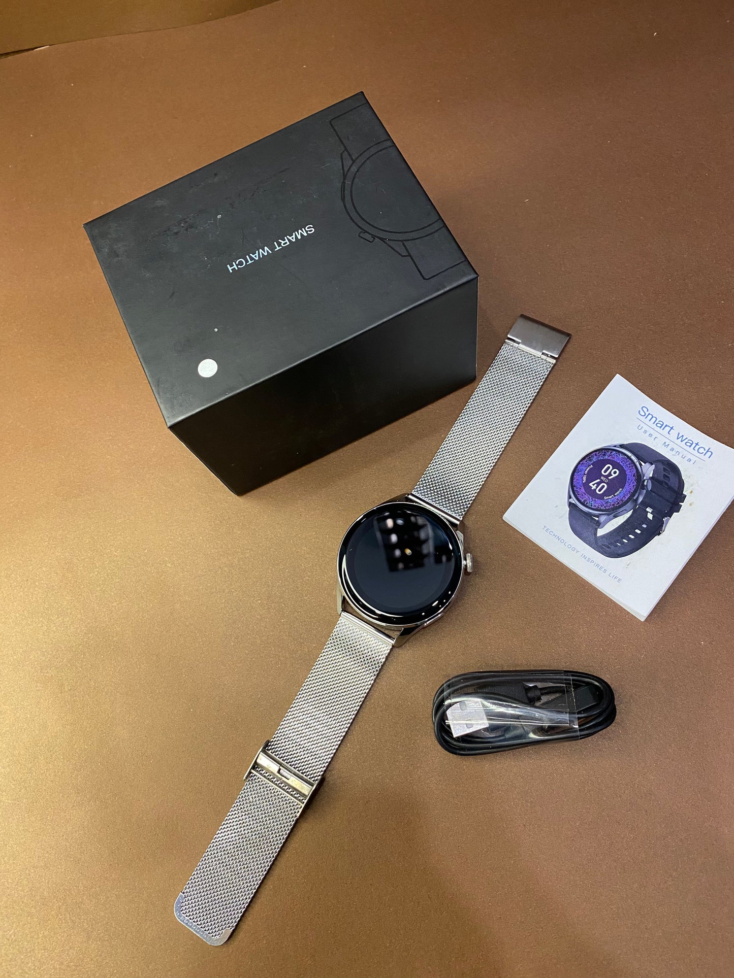 MICROWEAR STAINLESS STEAL SMART WATCH