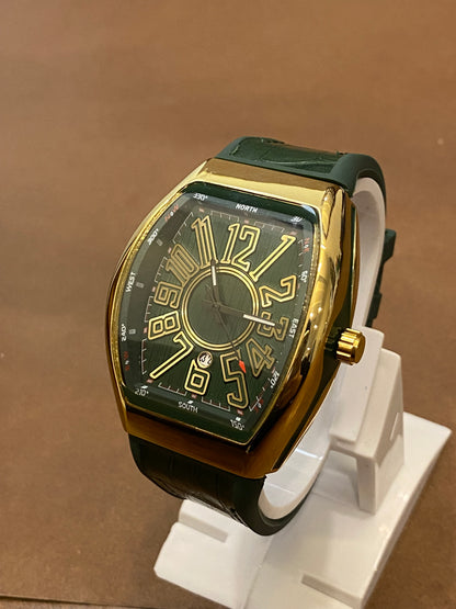 FRANK MULLAR | METAL CASE | PREMIUM LEATHER STRAPS | DATE WORKING | HEAVY WEIGHT