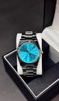 TISSOT PRX | QUARTZ | PLAIN DIAL | SILVER WITH BLACK | SAPPHIRE GLASS | MASTER LOCK | PREMIUM QUALITY