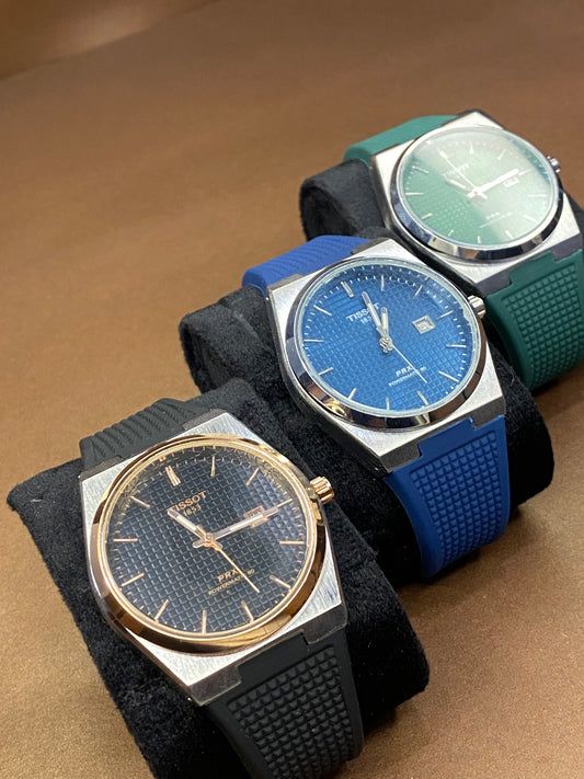 TISSOT PRX |METAL CASE | SILICON STRAP | DATE WORKING