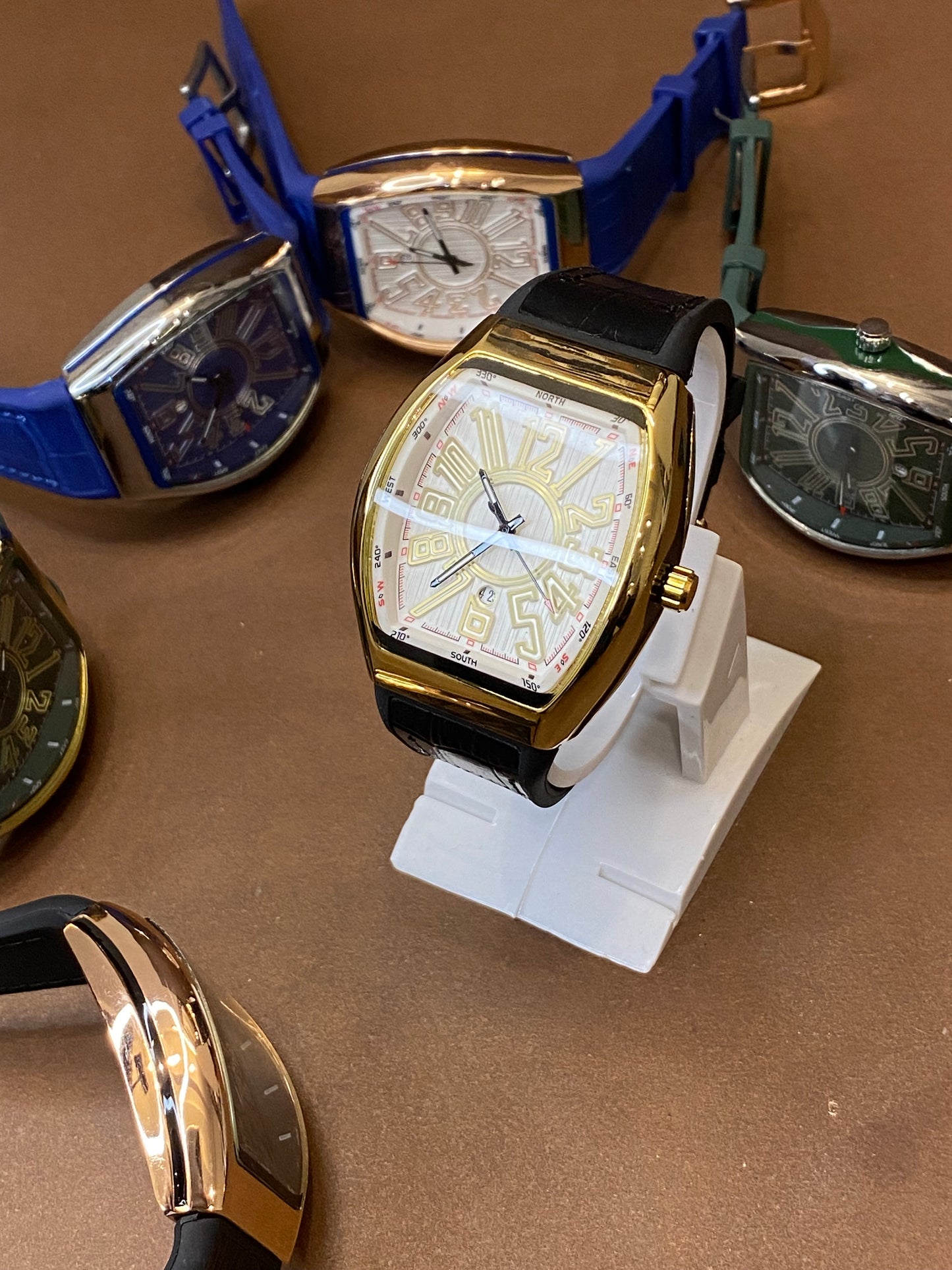 FRANK MULLAR | METAL CASE | PREMIUM LEATHER STRAPS | DATE WORKING | HEAVY WEIGHT