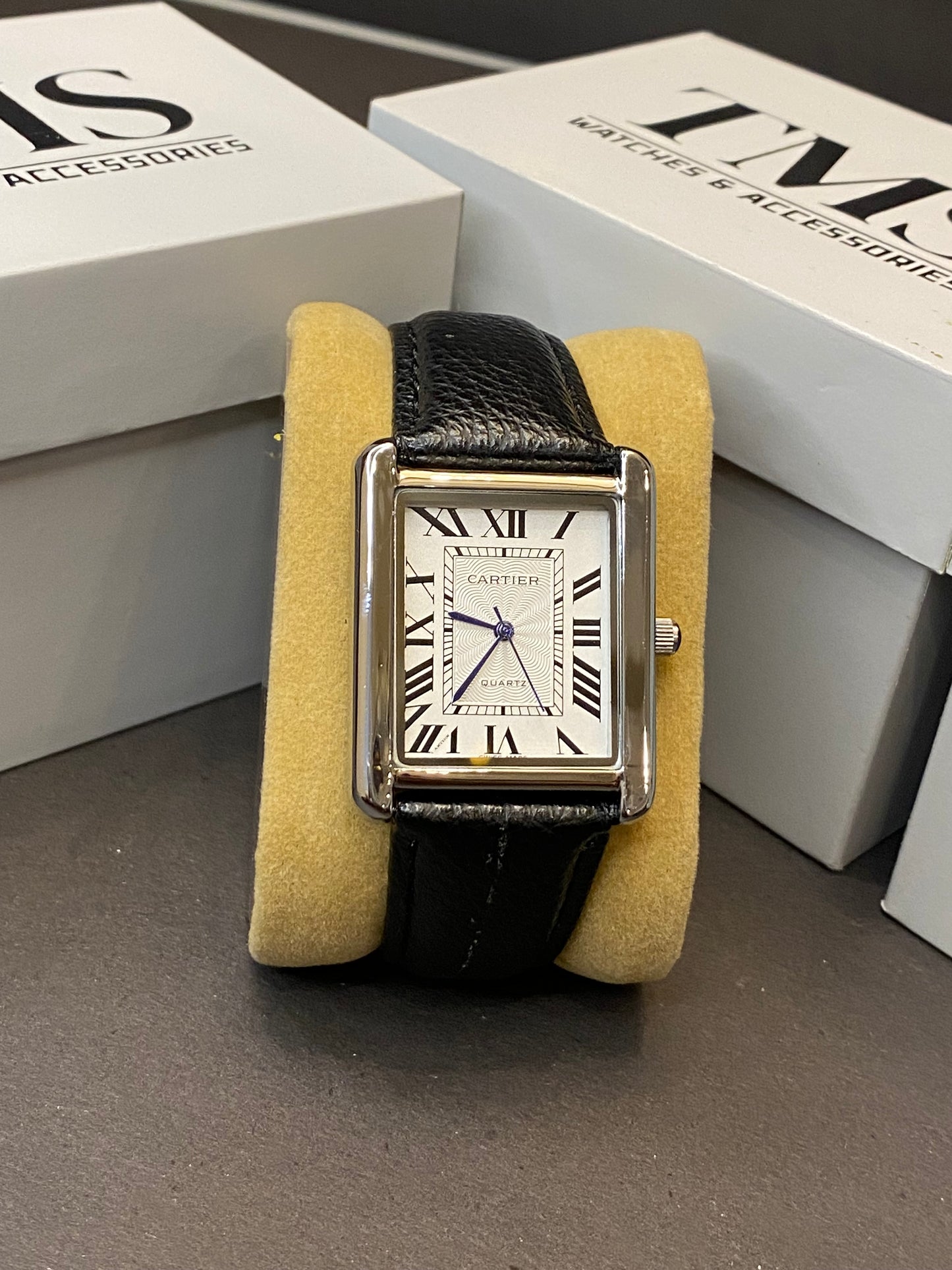 CARTIER TANK | METAL CASE | PREMIUM QUALITY LEATHER STRAP