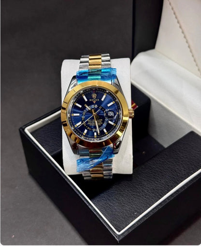 ROLEX SKY DEWELLER | QUARTZ | MASTER LOCK | TWO TONE WITH GREEN