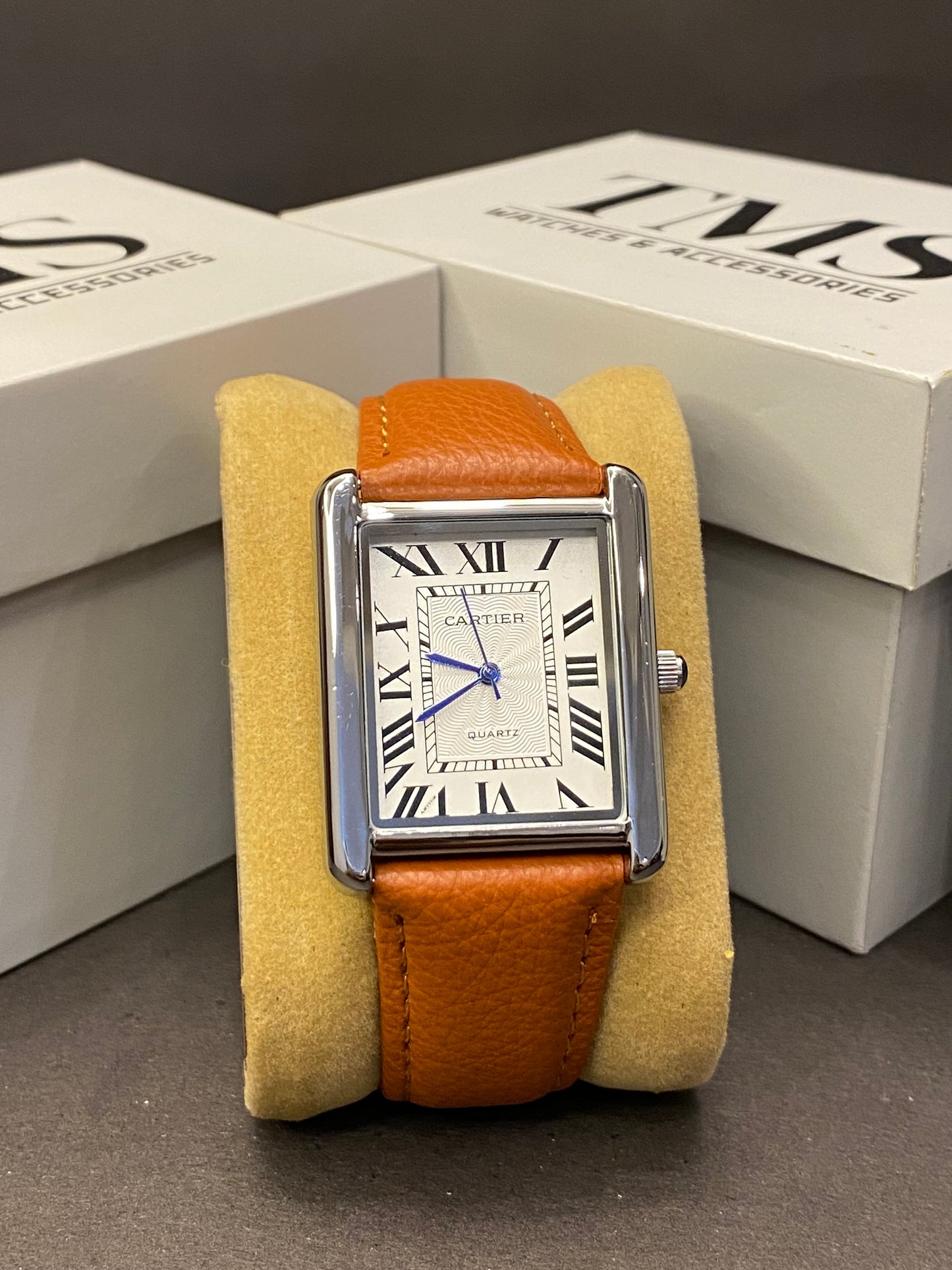 CARTIER TANK | METAL CASE | PREMIUM QUALITY LEATHER STRAP