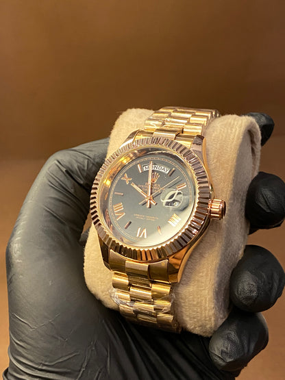 ROLEX ROSE GOLD EDITION | STAINLESS STEAL | DAYNDATE WORKING |