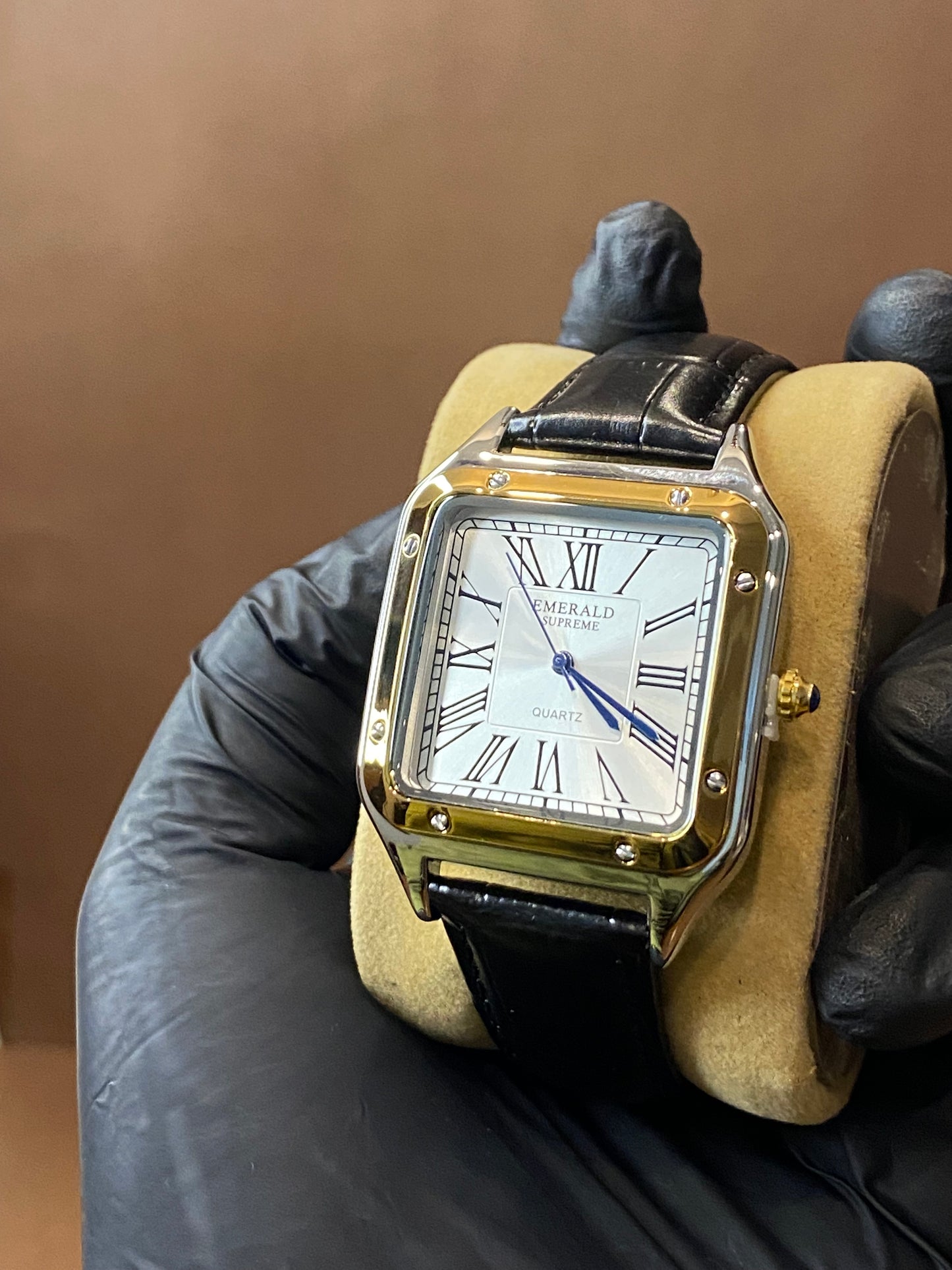 EMERALD SUPREEM | CARTIER STYLE | OLD MONEY DESIGN | PREMIUM LEATHER STRAP | QUARTZ MOVEMENT | METAL CASE