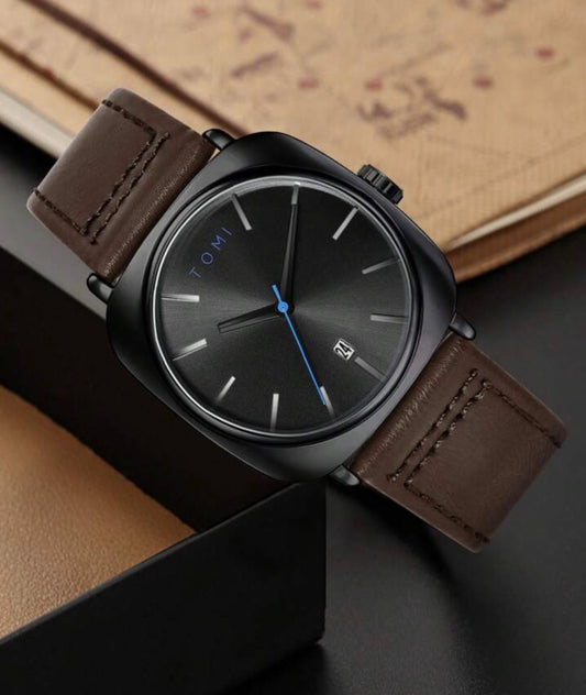 TOMI ORIGINAL |BROWN EDITION |  PREMIUM LEATHER STRAPS | WITH COMPLETE PACKAGING | WORKING