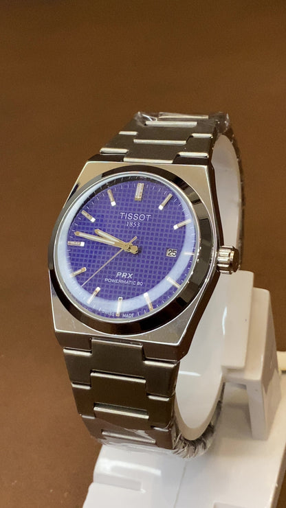 TISSOT PRX | SAPPHIRE GLASS | STAINLESS STEAL | MASTER LOCK | DATE WORKING