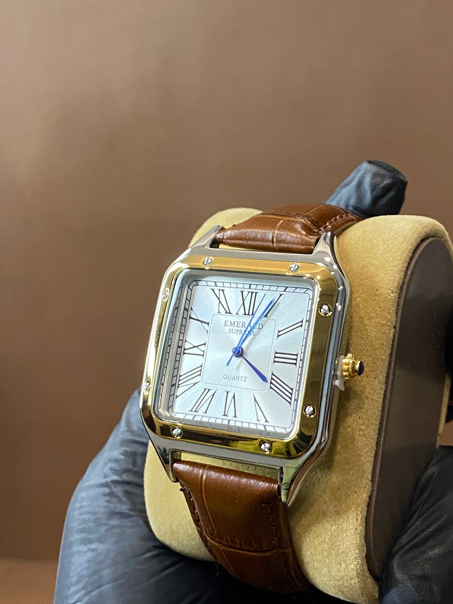 EMERALD SUPREEM | CARTIER STYLE | OLD MONEY DESIGN | PREMIUM LEATHER STRAP | QUARTZ MOVEMENT | METAL CASE