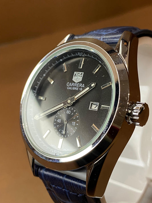 TAG HEUER DOWN SECOND WITH LEATHER STRAP