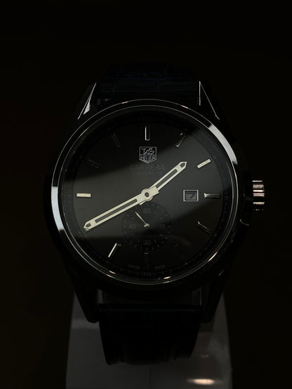 TAG HEUER DOWN SECOND WITH LEATHER STRAP