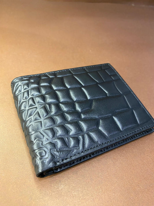 CROCODILE STYLE LEATHER WALLET