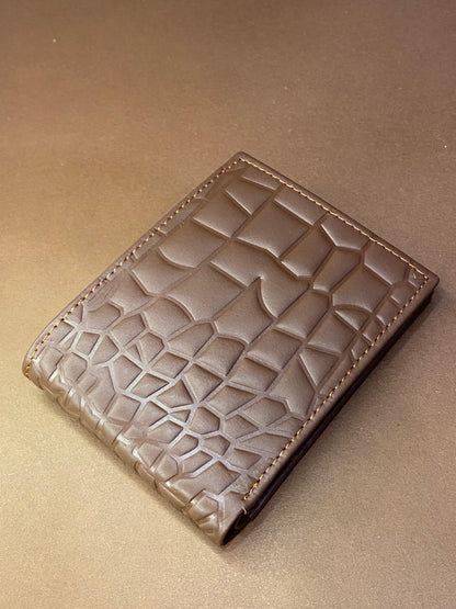 CROCODILE STYLE LEATHER WALLET