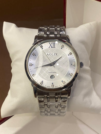 AOLIX|STAINLESS STEAL| BEST WATCH FOR SHADI SEASON|SAPPHIRE GLASS|DATE WORKING