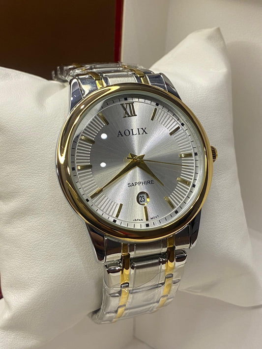 AOLIX|STAINLESS STEAL| BEST WATCH FOR SHADI SEASON|SAPPHIRE GLASS|DATE WORKING