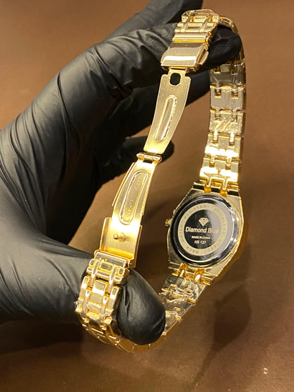 DIAMOND BLUE | LADIES WATCH | GOLDEN WITH BLACK DIAL |