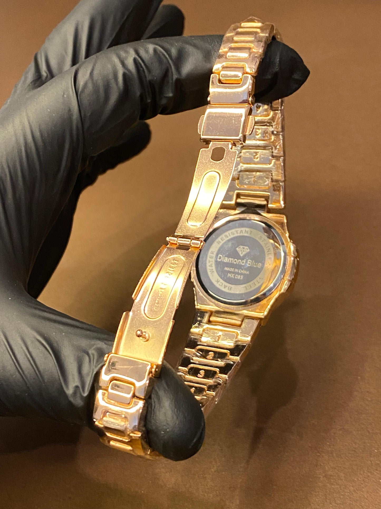 DIAMOND BLUE | LADIES WATCH | ROSE GOLD WITH BLACK DIAL |